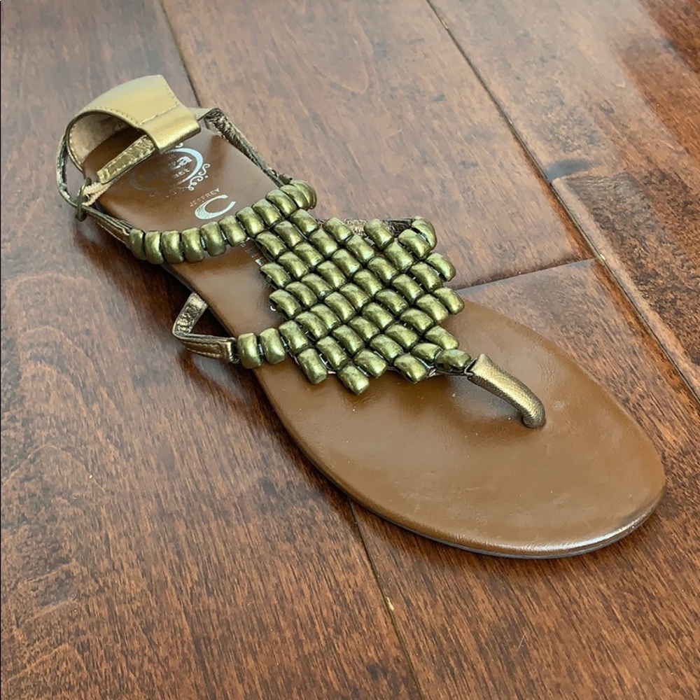 JEFFREY CAMPBELL IBIZA Bronze Sandals